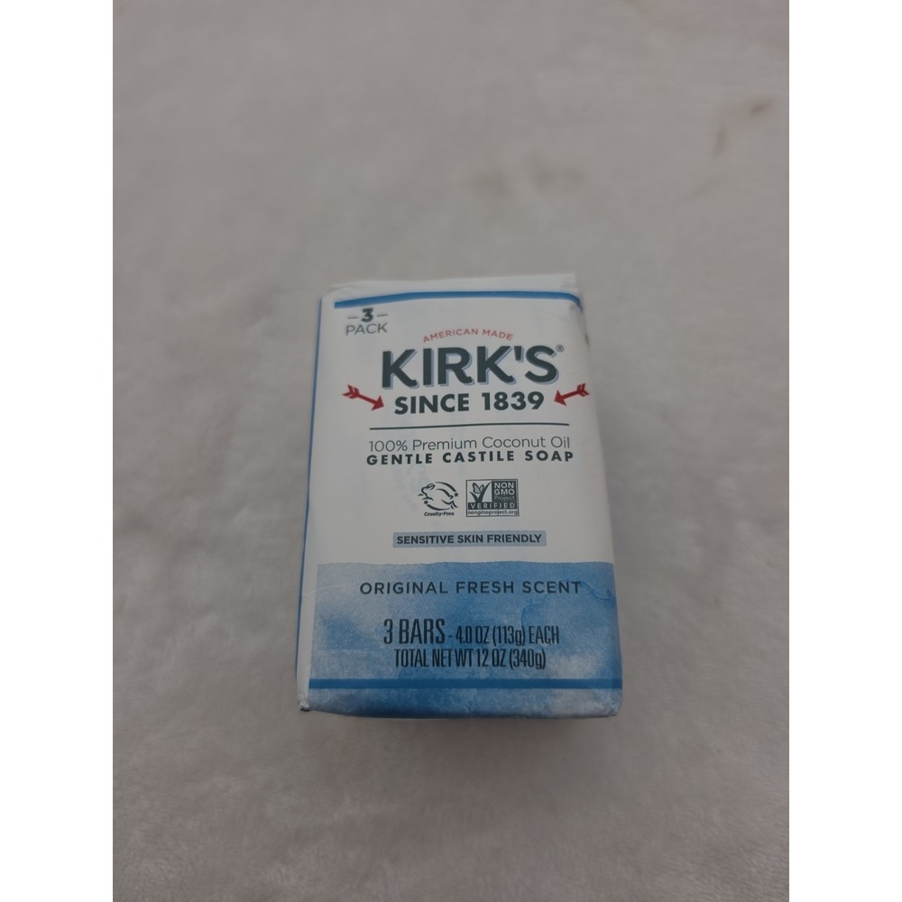 Kirk's Original Fresh Scent Gentle Castile Soap 3 Ct Pack
